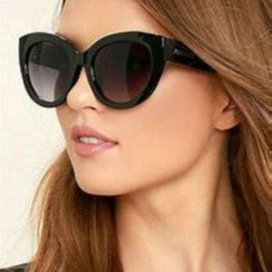 Perverse Black Cat Eye Sunglasses NWT